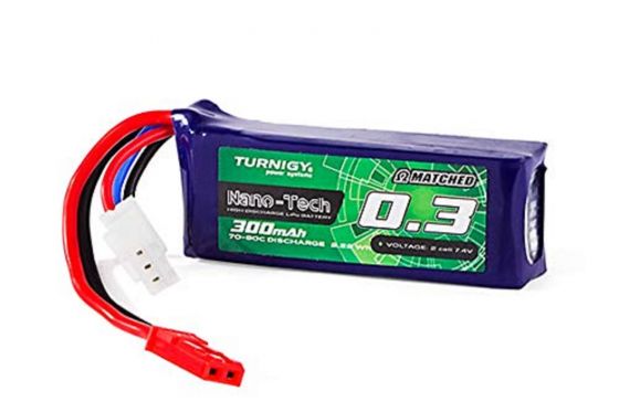 TURNIGY Nano-Tech - 7.4v 300mAh HPA JST Battery