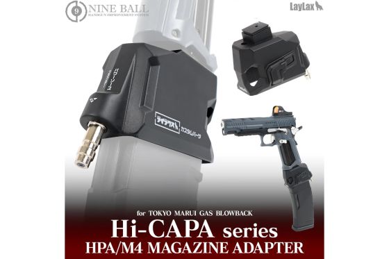 Laylax - Nine Ball M4 Magazine HPA Adapter Hi-CAPA Gas Blowback Airsoft Pistols