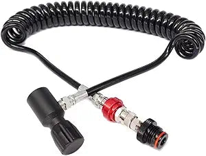 Tippmann  - HP Coiled Remote Line w/ Slide Check (44100) (RED Slide Check)