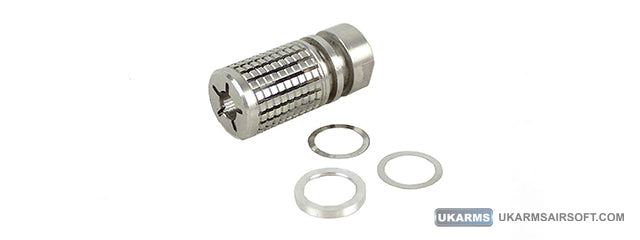 Atlas Custom Works Stainless Steel SR15 Muzzle Brake (Color: Silver)