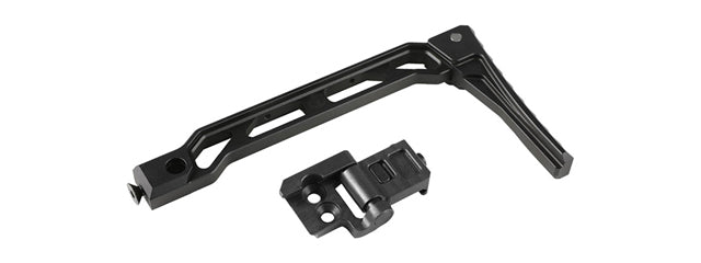 Atlas Custom Works:  AB-8R Style Stock with Folding Butt Plate Stock for 1913 Picatinny Stock Rail Mounts (Color: Black)