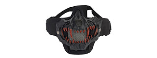 Airsoft -Upgraded Fangs Mesh Lower Face Mask (Color: Black)