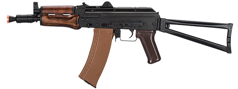 LCT - AKS74U ASSAULT RIFLE AEG W/ WOOD FOREGRIP (BLK)