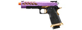 Lancer Tactical Stryk Hi-Capa Gas Blowback Airsoft Pistol w/ Red Dot Mount (Color: Black, Purple, & Gold)