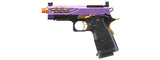 Lancer Tactical Stryk Hi-Capa Gas Blowback Airsoft Pistol w/ Red Dot Mount (Color: Black, Purple, & Gold)