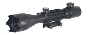 (MB1300) :  4-16x50MM TRI-RAIL ILLUMINATED RIFLE SCOPE w/INTEGRATED SCOPE MOUNT