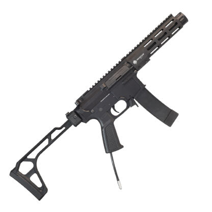 Wolverine Airsoft - MTW PKG 9MM Style PDW 7" Rail Airsoft HPA Rifle, Black