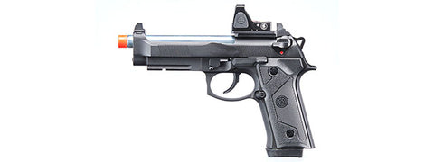 KLI KL-92 Elite IA Optic Ready 6mm Dual Power CO2/Gas Blowback Airsoft Pistol Red Dot Combo - (Black)