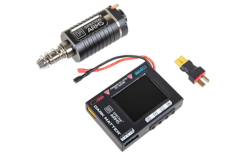 Specna Arms Dark Matter™ Gen.2 brushless motor with programmer (46K RPM) LongAdjustable speed from 10-46k and torque from 10-100%.