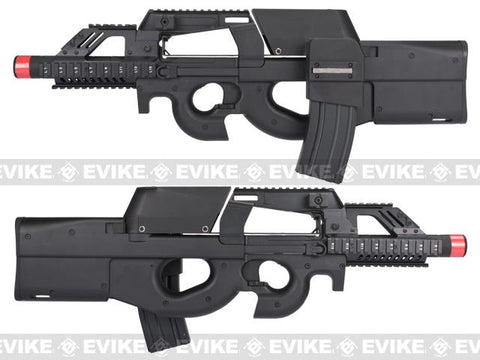 EMG Custom P90 Terminator Airsoft AEG w/ Box Mag (Color: Black)