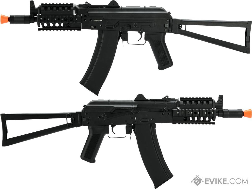 CYMA Stamped Steel AKS-74UN RAS Airsoft AEG Rifle with Steel Folding Stock