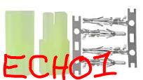 Echo1 - Battery Plug Set - Tamiya style Small (male and female)
