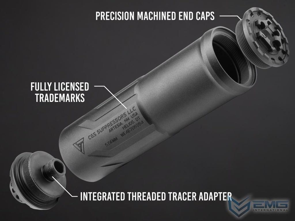 EMG x CGS Group Licensed Helios DT Airsoft Silencer (Model: No Tracer Unit)