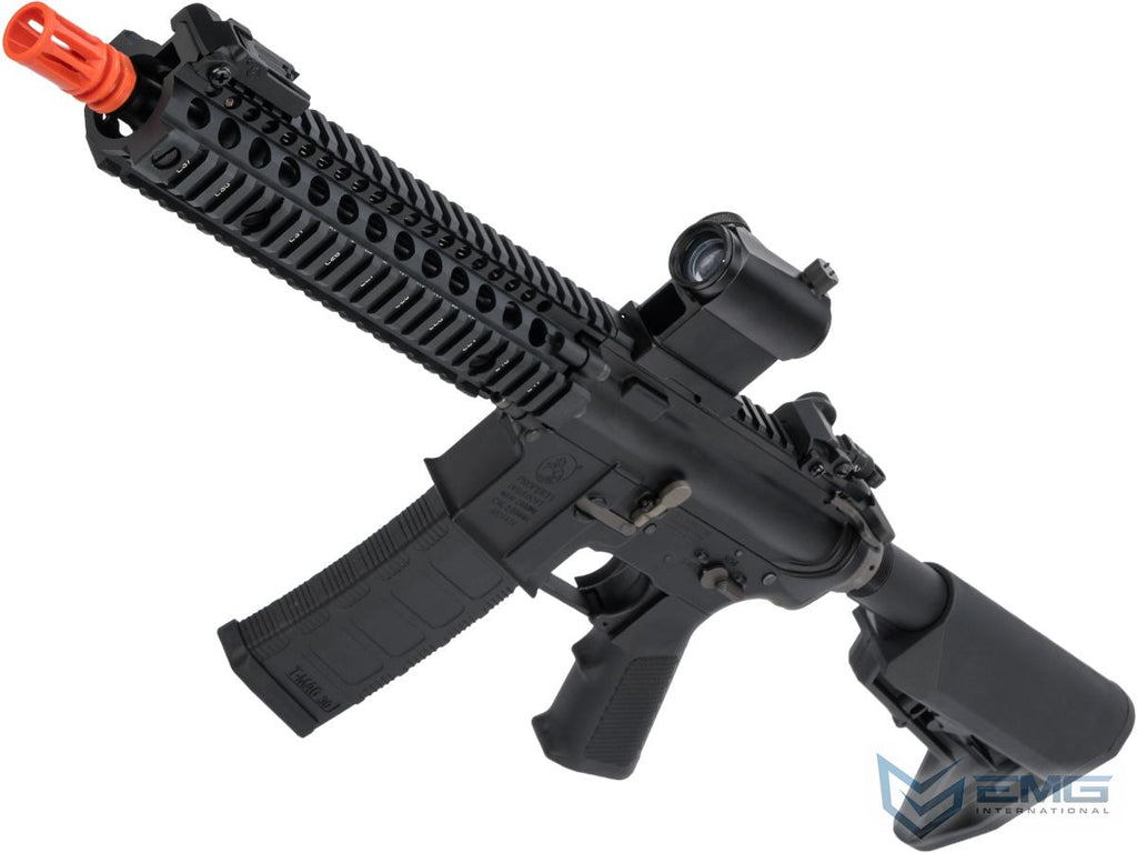 EMG Custom Built Colt Licensed M4 SOPMOD Block 2 Airsoft AEG Rifle with Daniel Defense Rail System (Model: 9.5" MK18 - 350 FPS / Black)
