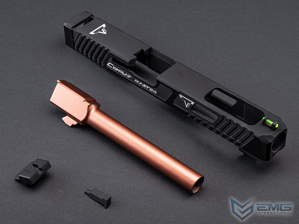 EMG TTI CNC Combat Master Slide for Airsoft GBB Pistols (Color: Black / Elite Force GLOCK Gen.4)