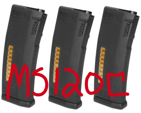 KWA MS120C Adjustable ERG/AEG 3.0 Mid-Cap Magazine - 3-Pack (w/Cut Off)