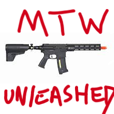 Wolverine Airsoft -MTW Billet Series Gen 3  Unleashed 10'' w/ Battery Grip, WRAITH X HPA Kit, and 13/3000cu HPA Tank
