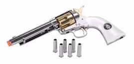 Umarex | Elite Force Limited Edition Smoke Wagon Revolver | Nickel with Gold