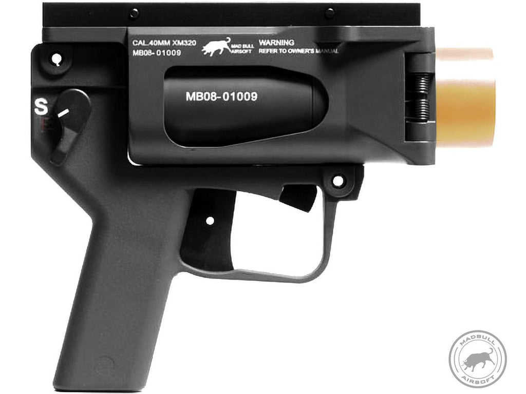 MadBull Limited Edition AGX Airsoft Grenade Launcher Pistol w/ Mount (BLACK)