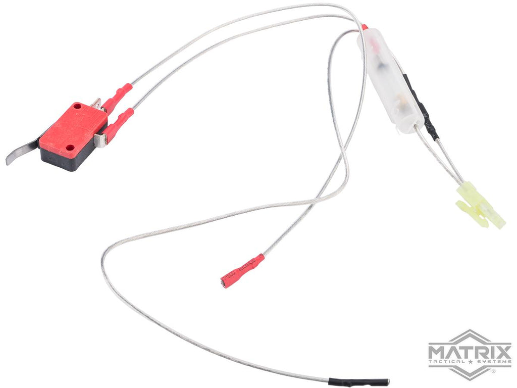 Matrix Reinforced Wiring w/ Fuse for M249 Series Airsoft AEG (Model: Wiring to the Front)