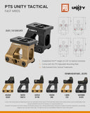 PTS Unity - FAST MRDS Mount w/PTS Multi-Optic Adaptor Plate