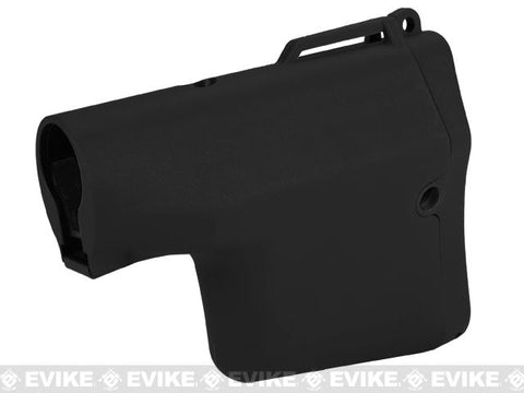 EMG Helios x TROY Battle Ax Retractable Stock for Airsoft M4 Buffer Tubes (Color: Black)