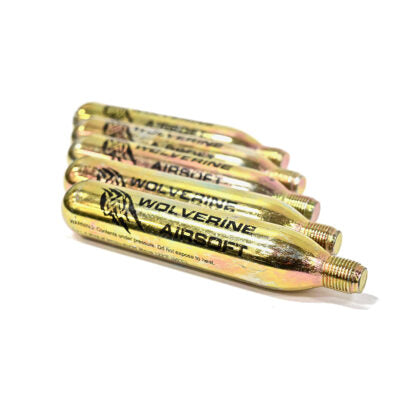 Wolverine Airsoft - 33g ( threaded) CO2 Cartridges 5-Pack -  Compatible with the WRAITH