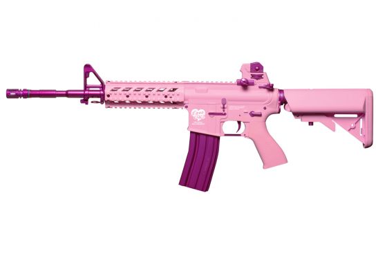 G&G FEMME FATALE FF15  RIS  ELECTRIC BLOWBACK AIRSOFT RIFLE - PINK