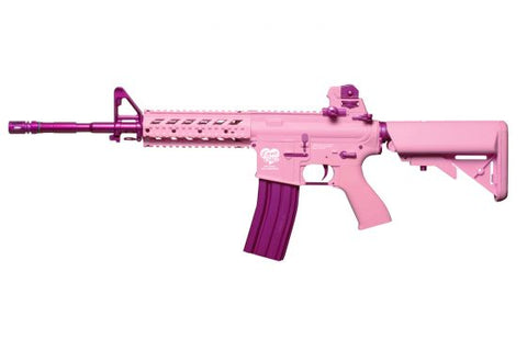 G&G FEMME FATALE FF15  RIS  ELECTRIC BLOWBACK AIRSOFT RIFLE - PINK