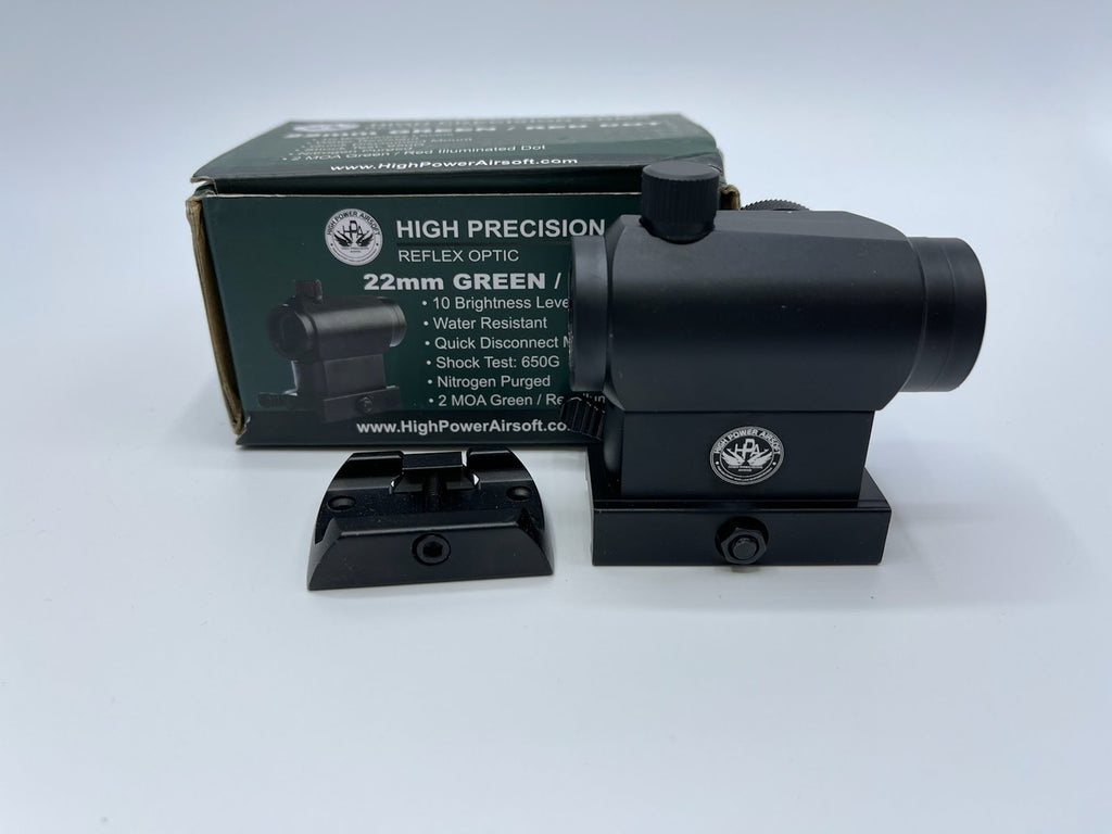 HIGH POWER AIRSOFT REFLEX OPTIC 22MM GREEN & RED DOT
