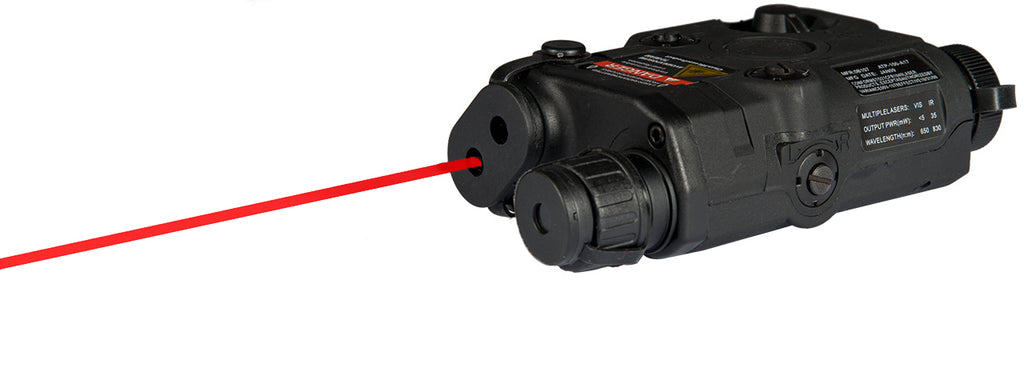 AN/PEQ-15 L.E.D. WHITE LIGHT +  LASER w/IR LENS (BODY COLOR: BLACK)