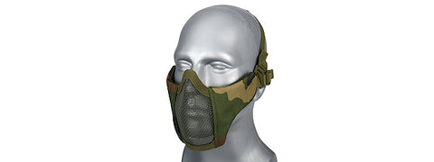 AC-642  WOSPORT V3 STEEL MESH NYLON LOWER FACE MASK