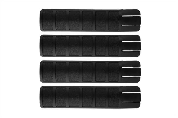 T&D Airsoft 15-Slot RIS Rail Cover Panels Set of 4 - BLACK
