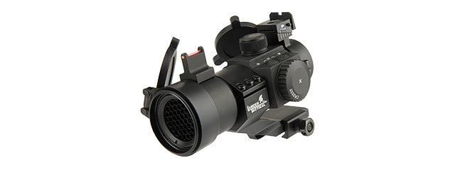 LANCER TACTICAL OUTDOOR FIBER SIGHT AND RED DOT SCOPE (BLACK)