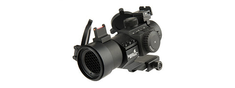 LANCER TACTICAL OUTDOOR FIBER SIGHT AND RED DOT SCOPE (BLACK)