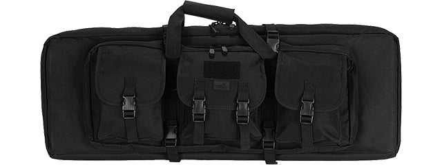 LT  CA-982B 36" DOUBLE GUN BAG (BLACK) w/LOCKABLE ZIPPER