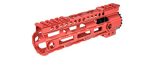 LANCER TACTICAL LIGHTWEIGHT FREE FLOAT 7" M-LOK ALUMINUM HANDGUARD (RED)