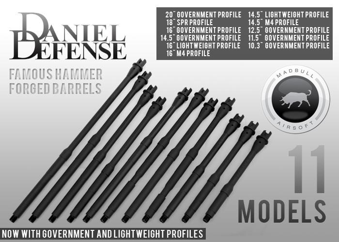 Madbull Airsoft Daniel Defense licensed Aluminum Outer Barrels for M4/M16