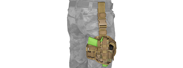 FLYYE INDUSTRIES  F-HRB04MC TACTICAL DROP LEG MOLLE PISTOL HOLSTER (MULTICAM)