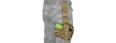 FLYYE INDUSTRIES  F-HRB04MC TACTICAL DROP LEG MOLLE PISTOL HOLSTER (MULTICAM)