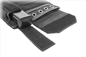 FLYYE INDUSTRIES MOLLE ADMIN PANEL W/ PISTOL MAG POUCH (BLACK)