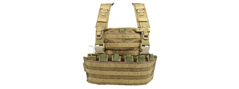 FLYYE INDUSTRIES 1000D CORDURA WSH MOLLE CHEST RIG (COYOTE BROWN)