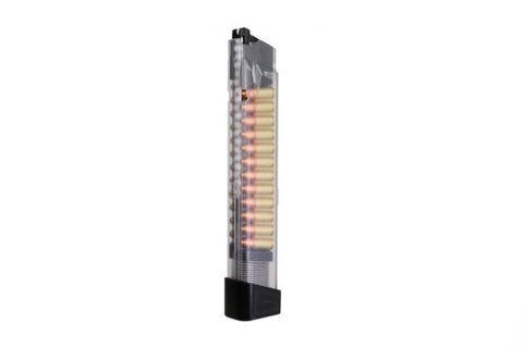 G&G Piranha 20R Transparent Extended Mag With Dummy Rounds