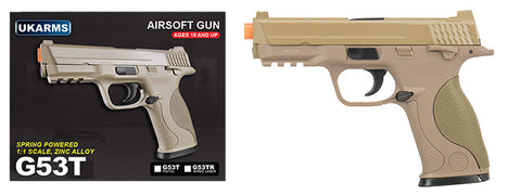 UKARMS G53  1:1 Replica M&P 9  Airsoft Spring Pistol