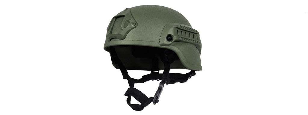 G-FORCE MICH 2000 REPLICA HELMET W/ SIDE ADAPTER ACCESSORY RAILS - OD