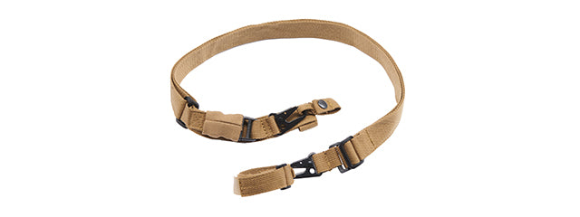 8 Fields MP5/G3/M4 Canvas 2-Point Gun Sling (Color: Tan)