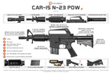 PTS Legacy CAR-15 N-23 PDW AEG Airsoft Rifle by G&P