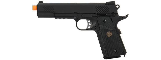 WE Tech 1911 Full Metal MEU Airsoft Gas Blowback Pistol w/Rail (BLACK)