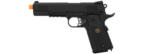WE Tech 1911 Full Metal MEU Airsoft Gas Blowback Pistol w/Rail (BLACK)