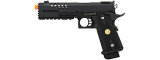 WE Tech 1911 Hi-Capa Custom "Hyper Strike" w/ HITMAN Front block Gas Blowback Airsoft Pistol (BLACK)